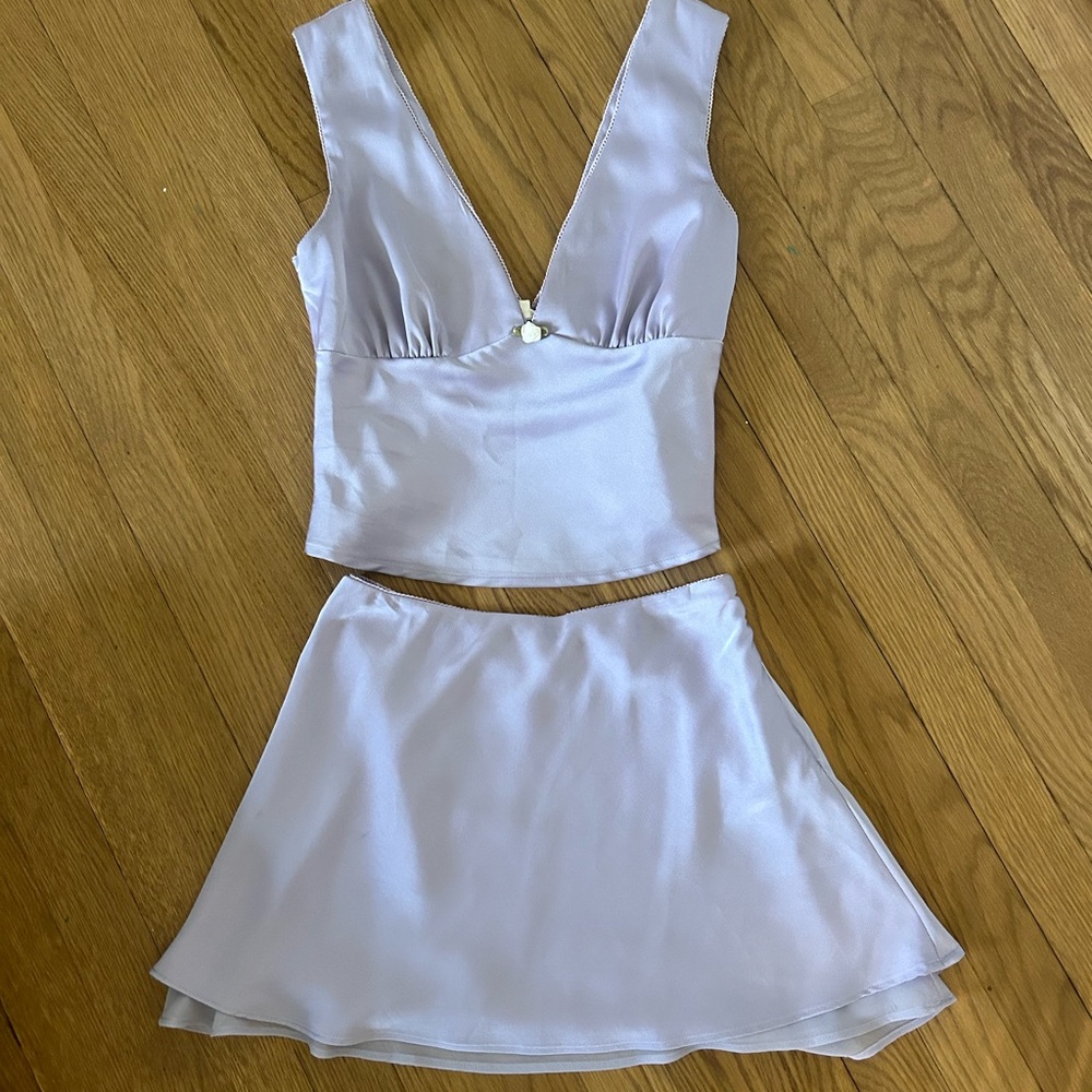 Lavender skirt and top set